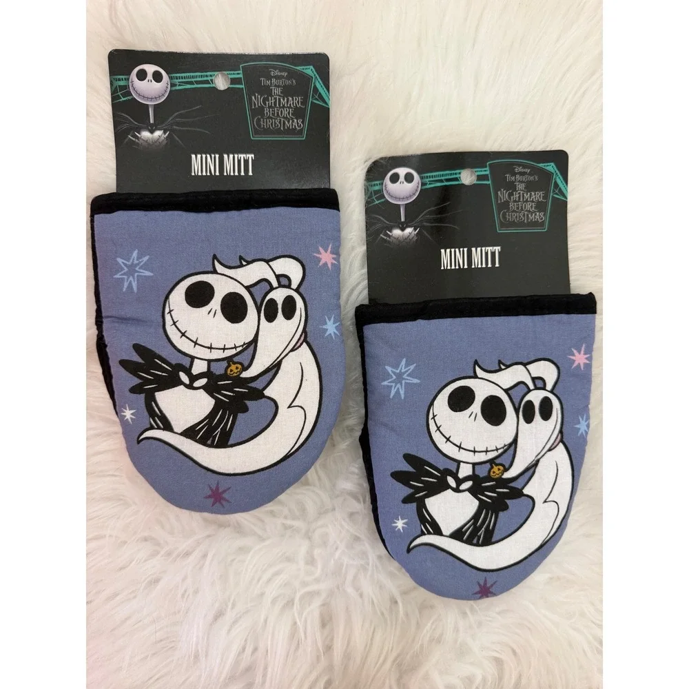 Disney Nightmare Before Christmas Jack Skellington Zero Mini Oven Mitt Set 2pc